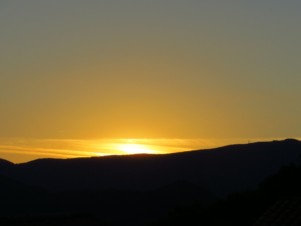 Coucher de soleil sur le Mont Aigoual (Cévennes)
